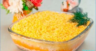Салат Мимоза с сыром — низкокалорийный