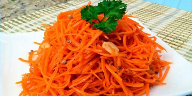 Хорошая острая закуска — морковь по корейски
