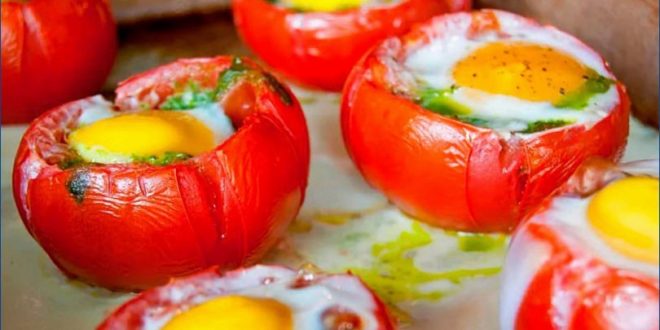 Вкусные помидоры фаршированные яйцами