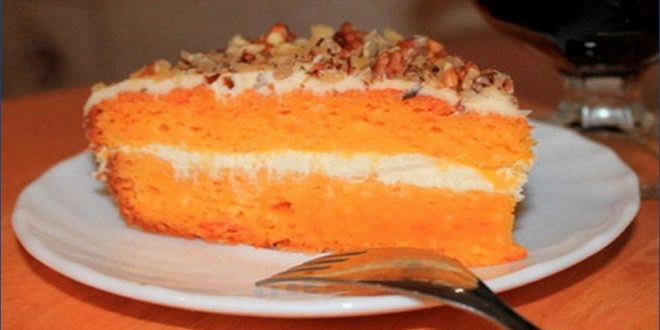 Морковно-апельсиновое пирожное