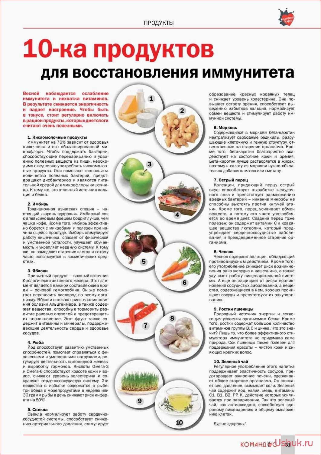 Диета для укрепления иммунитета: эффективные продукты и правила питания