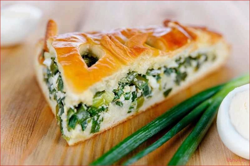 Как приготовить вкусный пирог с зеленым луком и творогом 